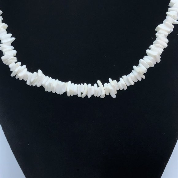 Necklace Bracelet Set Lot White Clam Shell Beads Beach Surfer Island Hawaii Surf - Picture 5 of 10